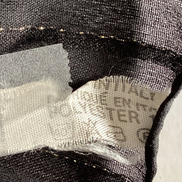 Gim Renoir Vintage Long Rectangle Neck Scarf Black Red Made in Italy Butterfly - Picture 4 of 5